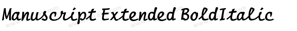 Manuscript Extended BoldItalic字体转换